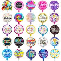 7pcs 18inch Happy Birthday Foil Balloons Boy Girl Party Helium Round Ballon Baby Shower Birthday Party Decoration Kids Globos