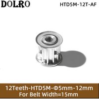 12 Teeth HTD 5M Synchronous Pulley Bore 5/6/6.35/8/10/12mm for Width 15mm HTD5M Timing Belts Gear wheel pulley 12T AF Type Alloy