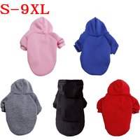 Solid Dog Jacket Coat Hoodies Sweatshirt pet Clothes for Samll Medium Large Dogs Labrador French Bulldog Yorkshire Outfit S-9XL
