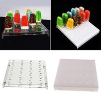 24 Holes Acrylic Ice Sucker Ice Lolly Ice Cream Sticks Display Stand Holder