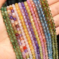 2 3 4mm Faceted Cubic Zirconia Rhinestone Beads Multicolor Zircon Round Loose Beads For Jewelry Making Beadwork DIY Bracelet