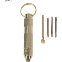 4 in1 Mini Portable Golden Opener Screwdrivers Ear Pick Ear Cleaner Keychain Kit