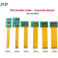 JCD 23 25 31 39 45 51 Pin 0.3mm Pitch Extension Board Connector Adapter with FFC FPC Flexible Flat Cable length 60mm