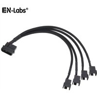 Molex to 1/2/3/4/5 TX3/TX4 Pin(PWM) 12V PC Case Fan Power Splitter Cable Adapter,Molex to 3 Pin 4Pin Fan Sleeved Cooler Y Cord