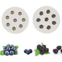 Raspberry Blueberry Silicone Moulds DIY Clay Candle Resin Fondant Sugar Chocolate Bake Gumpaste Gumpaste Decoration Mold M2628