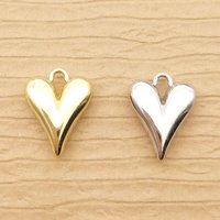 10pcs heart charms for jewelry making earring pendant bracelet necklace accessories diy supplies zinc alloy
