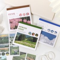 50 arkuszy 50 wzorów papier Washi Ins naklejki książka estetyczna sceneria naklejka do scrapbookingu czasopisma Album pamiętnik DIY Paers