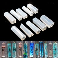 SNASAN Necklace Pendant Silicone Mold For Jewelry Making Resin Square Cylinder Tool UV Epoxy Resin Monlds