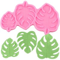 3D Monstera Leave Silicone Molds DIY Party Fondant Cake Decorating Tools Chocolate Cupcake Topper Mould