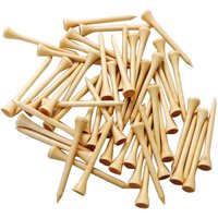 (50pcs) Wooden Golf Tees 70mm Cushion Golf Tee Golf Accessories