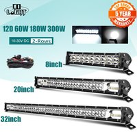 CO LIGHT Super Slim 12D 8" 20" 32" LED-Lichtleiste Spot Flood Beam LED-Lichtbalken für Traktoren, Boote, Offroad-Einsatz, 4x4-Trucks, SUVs, 12V 24V