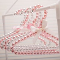 1Pcs Children's pearl hanger 22cm fashion dog clothes baby hanger pearl bow cute pet hanger