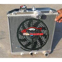 For Honda Civic CRX Del Sol EK4/EK9 EG6/EG9 EM1 D15/D16 B16/B18 VTEC 1992-2000 Aluminum Radiator+Fan 32MM PIPE