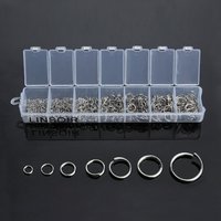 1Box 3-10mm Mixed Stainless Steel Open Jump Rings Split Rings Connectors For Diy Jewelry Making DIY Necklace Crafts Accessories