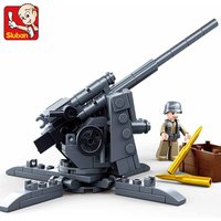 115Pcs WW2 Military 88MM Flak Anti-Tank Weapon Model Building Blocks Set Educational Toy for Kids Bricks Figures