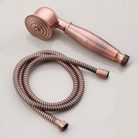 Antique Copper Brass Shower Head Bathroom Hand Shower Head 1.5m Shower Hose
