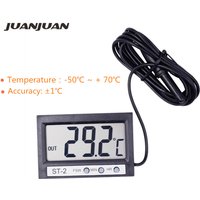 Indoor Convenient Temperature sensor probe in Out LCD Dual-Way Digital Thermometer & Clock thin shell portable temp tester 20%Of