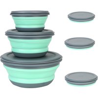 Silicone Tableware Set with Lid Portable Foldable Salad Bowl 3Pcs/Set Folding Lunch Box Bowl Sets Folding Bowl