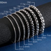 Minimalist 3/4/5/6/7mm Cuba Chain Bracelet Homme 100% Stainless Steel Braslet Punk Link Braclet Gift For Him Pulseiras Masculina