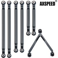 AXSPEED Metal Steering Link Linkage Tie Pull Rod Kit for Axial SCX24 90081 Deadbolt AXI00004 1/24 RC Car Truck Model Parts