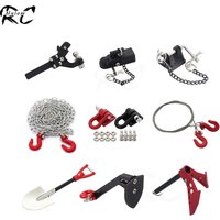 RC Car Metal Trailer Tow Hook Accessories Winch Anchor Chains Truck Nuts for 1/10 Crawler TRX4 TRX6 D90 SCX10 86100 CC01 MN99S