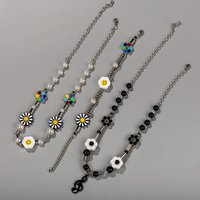 Metal Punk Style Ceramic Smile Face Bracelets And Necklaces Men And Women Fashion Jewelry Wholesale Z678