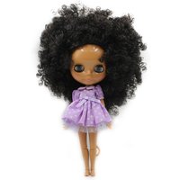 ICY DBS Blyth doll afro hair black hair dark skin joint body 1/6 bjd 30cm toy girls