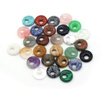 Natural stone beads semi-precious stones round big hole beads for jewelry making DIY necklace bracelet earrings accessories18mm
