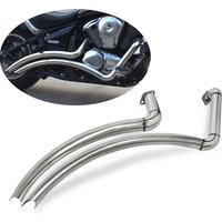 For Kawasaki VULCAN S 900 EN900 VN900 S900 All Year Slash Cut Full Exhaust Pipe Stainless Steel Drag Pipes Kit Silencers Muffler