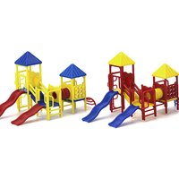 DIY HO N Scale 1:87 1:150 Children Playground Park with Slides Set For Architectural Building Models Scenery Layout