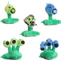 18cm Plants vs Zombies Peashooter Plush Toy Doll Cute Snow Pea Threepeater Plush Soft Stuffed Toys Gifts for Children Kids
