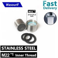 WASOURLF 2 Pieces Stainless Steel M22*1 Female Thread Faucet Aerator 2L 3L 4L Water Saving Aerator Tap Accessory Plastic Bubble