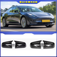Auto Rückspiegel Abdeckung Dekor Kappe Seitenflügel Spiegel Abdeckung Ersatz Auto Styling Zubehör fit für Tesla Modell 3 2014-2018