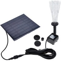 1.2W Solar Fountain Free Standing Floating Submersible Solar Water Pump with 4 Sprinkler Heads for Different Water Flows