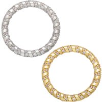 25x29mm CZ Crystal Gold-Colored Big Round Charms Pendant for DIY Jewelry Making Earrings Charms and Earring Making Supplies:VJ30