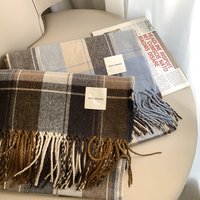 Luxus Plaid Schal Winter Warme Kaschmir Frauen Lange Bandana Pashmina Foulard Weibliche Schals Quaste Schal Und Wraps 2021 Design