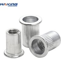 100 Stück 50 Stück 20 Stück M3 M4 M5 M6 M8 M10 M12 Nietmutter aus Aluminiumlegierung, Flachkopf-Gewindeneinsatz, Nutsert-Kappennietmutter