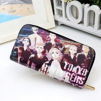 Anime Cartoon Tokyo Avengers Jujutsu Kaisen PU Leather Multi-Layer Wallets Cosplay Long Wallet Coin Bag Zipper Purse Gift