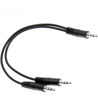3.5mm Jack Audio Cable 1 Male To 2 Male Splitter Aux Cable for Car Headphone MP3 Car