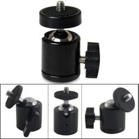 Mini Ball Head with 1/4 Hotshoe Mount Adapter 360 Degree Swivel Aluminum Tripod Ballhead for DSLR Light Stand Camrea Joint