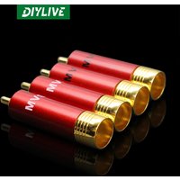 DIYLIVE High MVS RCA Pure Copper RCA Plug Lotus Plug Signal Head Audio Head Self-locking Terminal 12mm