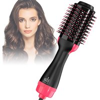 Hot Air Brush One Step Hair Dryer & Volumizer Hair Dryer Brush Negative Ion Generator For Straightening & Curling Hot Air Paddle