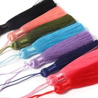 10pcs 8cm Tassel Earrings Polyester Silk Brush Pendant Earring Charm Satin Tassel DIY Jewelry Making Findings Handmade Craft