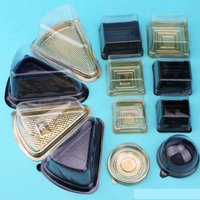 50pcs Packing Boxes Transparent Plastic Cake Boxes Non Food Grade Environmental Dessert Packaging
