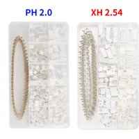 JST XH2.54 PH2.0 Male Female Connector Kit 2/3/4/5/6 Pin Plug with Terminal Wires Cables Socket Header Wire Connectors Kit