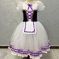 Robe de Ballet Longue Giselle pour Fille, Tutu de Ballet Professionnel Romantique, Costumes de Performance de Ballerine pour Enfants et Adultes