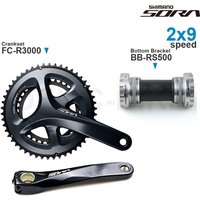 SHIMANO SORA R3000 2x9-speed Groupset with FC-R3000 Crankset and BB-RS500 Bottom Bracket shell width 68/70/86mm for Road bike