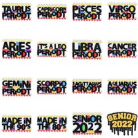 12 Zodiac Constellation Symbols PVC Shoe Charms Cute Scorpio Leo Virgo Shoe Decorations fit Kids Adults Gift