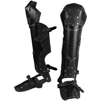 Medieval Viking Pirate Knight Leg Guard Armor PU Leather Greaves Gaiters Roman Gladiator Warrior Cosplay Costume Shoe Boot Cover