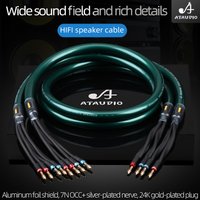 HIFI OCC speaker cable HiFi two-wire split banana main speaker cable pure copper audio connection wire